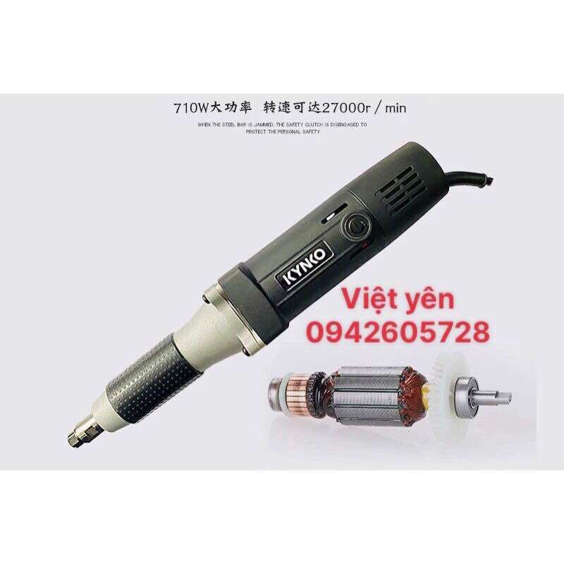 Máy mài khuôn Kynko KD 25-máy mài thẳng cầm tay710w chân kẹp 6mm tốc độ cao 27000v/p, chính hãng bền mạnh
