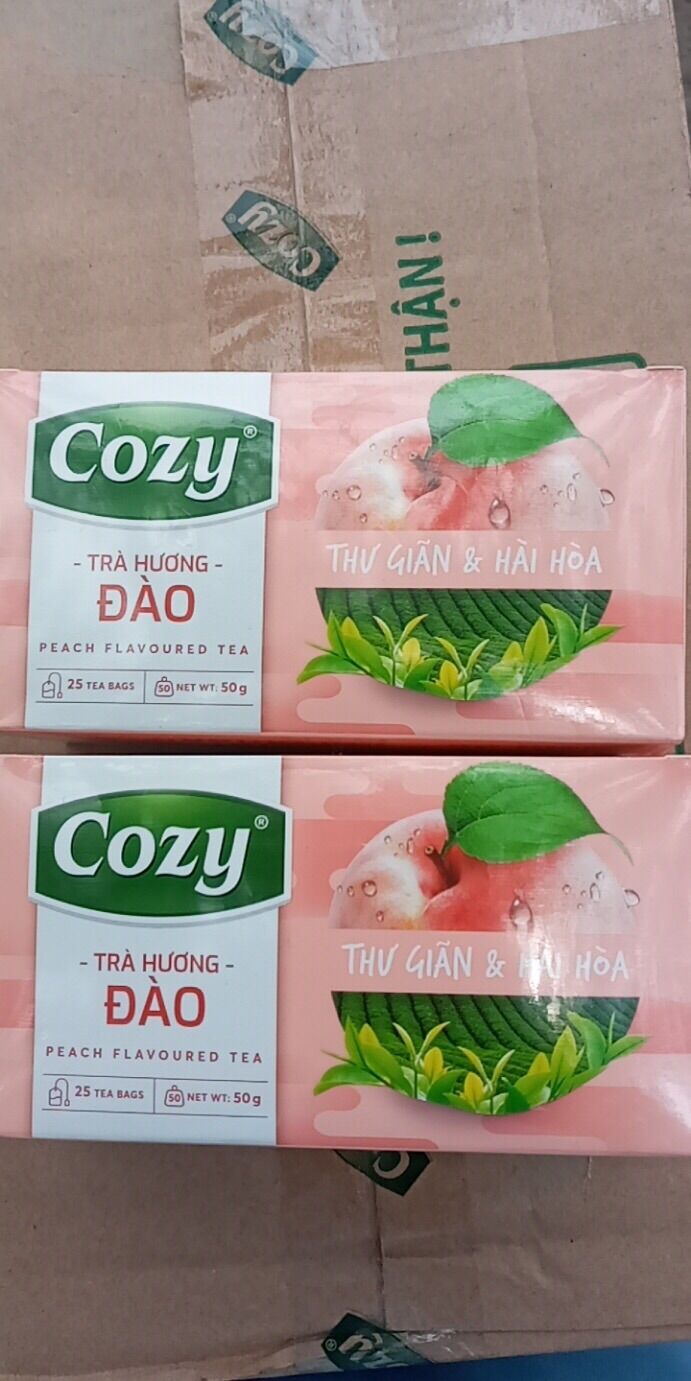 Trà đào túi lọc cozy hộp 25 túi lọc *2g