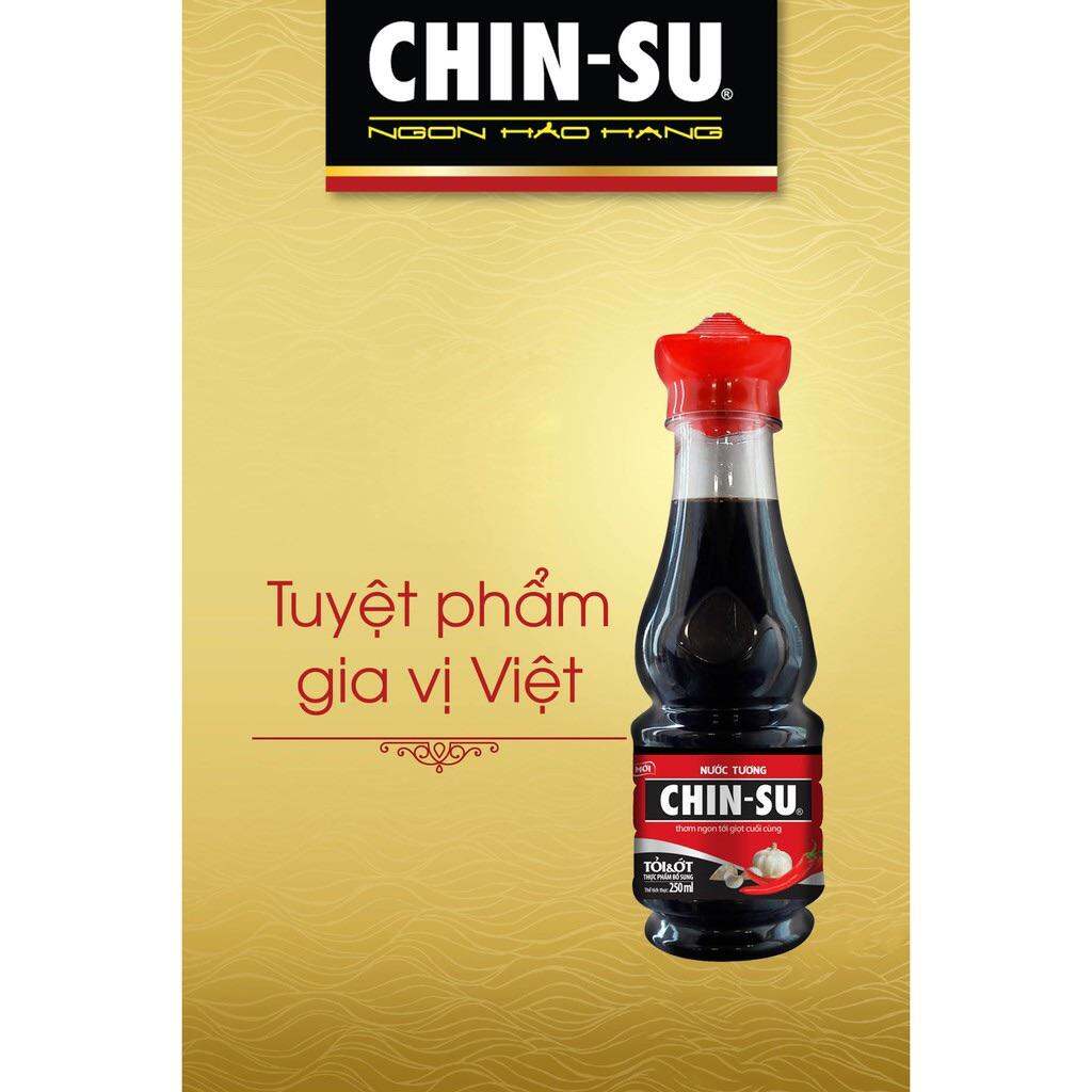 Nước tương Chinsu tỏi ớt chai 330ml