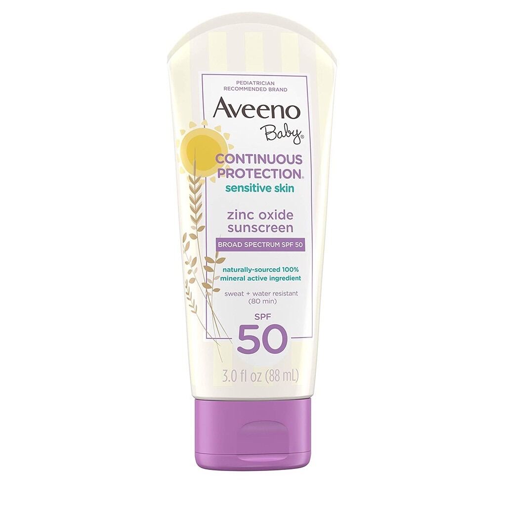 [HCM]Kem chống nắng cho bé Aveeno Baby Continuous Protection Sunscreen Lotion SPF 50