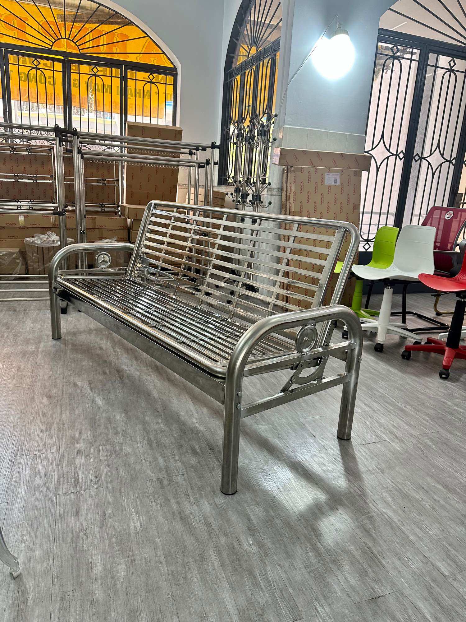 Giường Sofa inox cao cấp gấp gọn thông minh