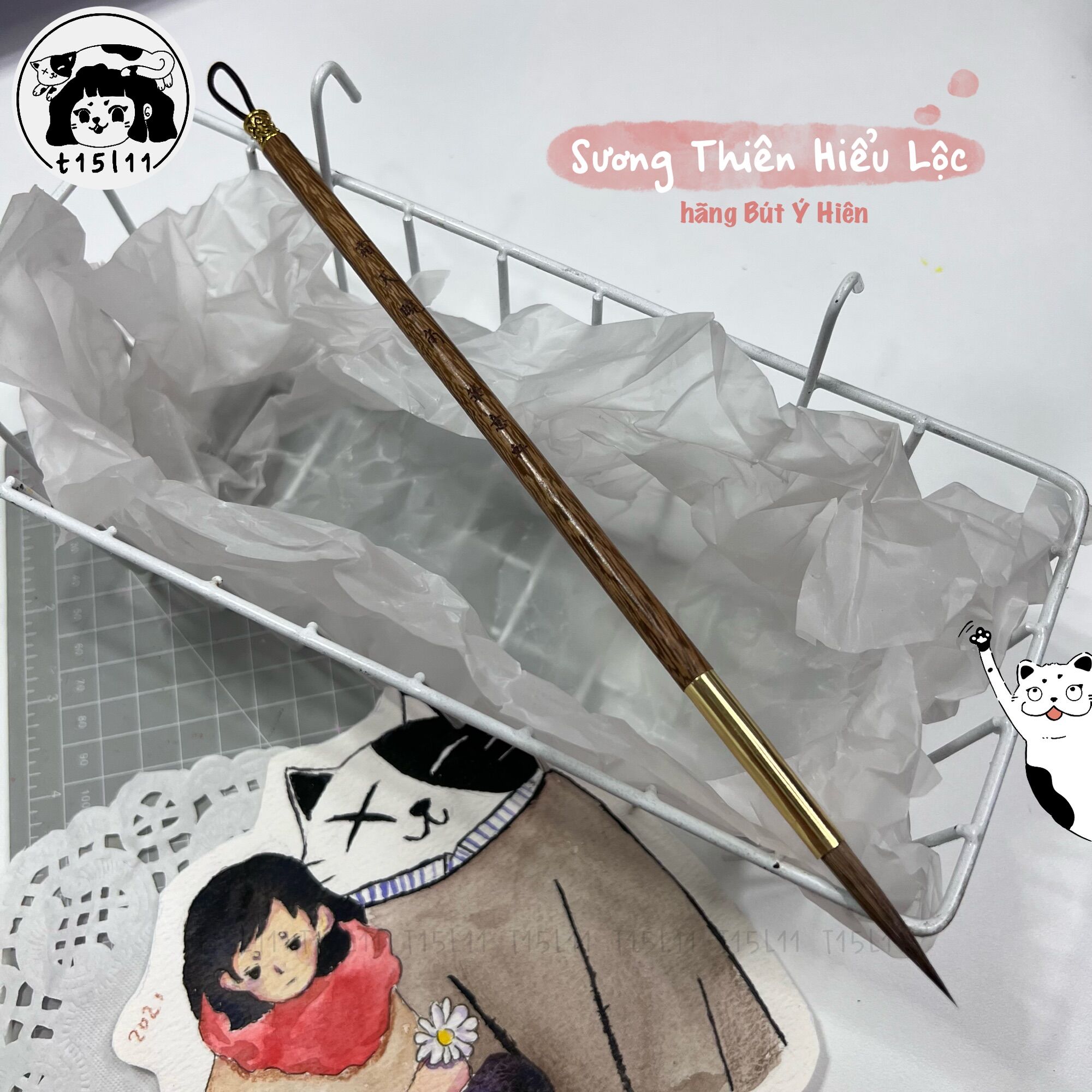 Cọ thư pháp Sương Thiên Hiểu Lộc-hãng Bút Ý Hiên