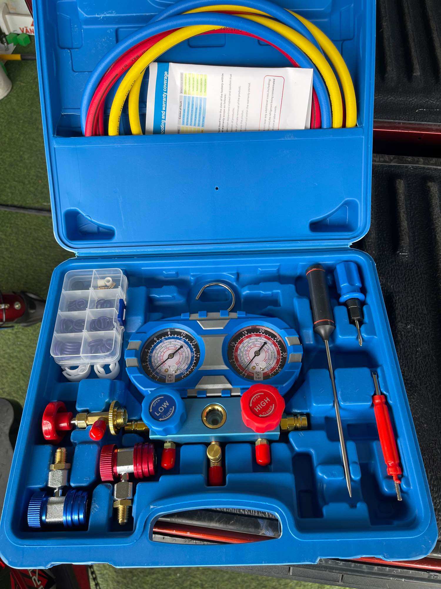 Car Air Conditioner Gas Filling Gauge Set. Car Air Conditioner Gas Refill Giá 1,450,000 Đồng*Miễn phí vận chuyển