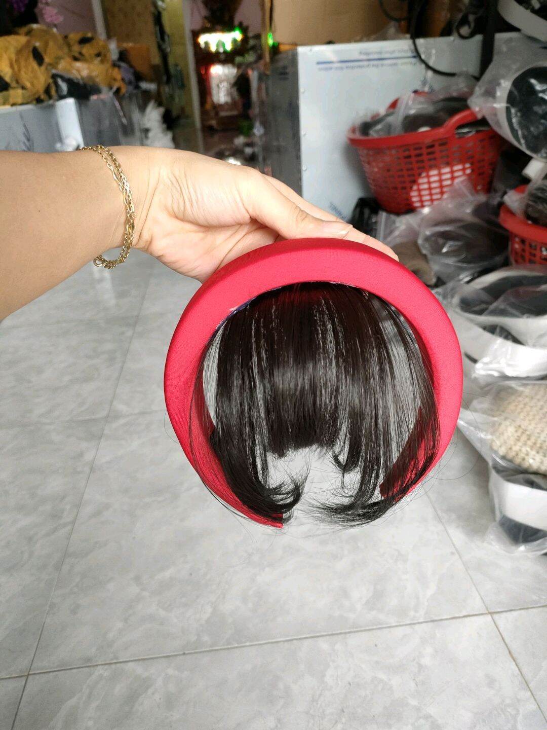 Ttóc mái giả đính cài xanh mới[MẪU MỚI NHẤT]