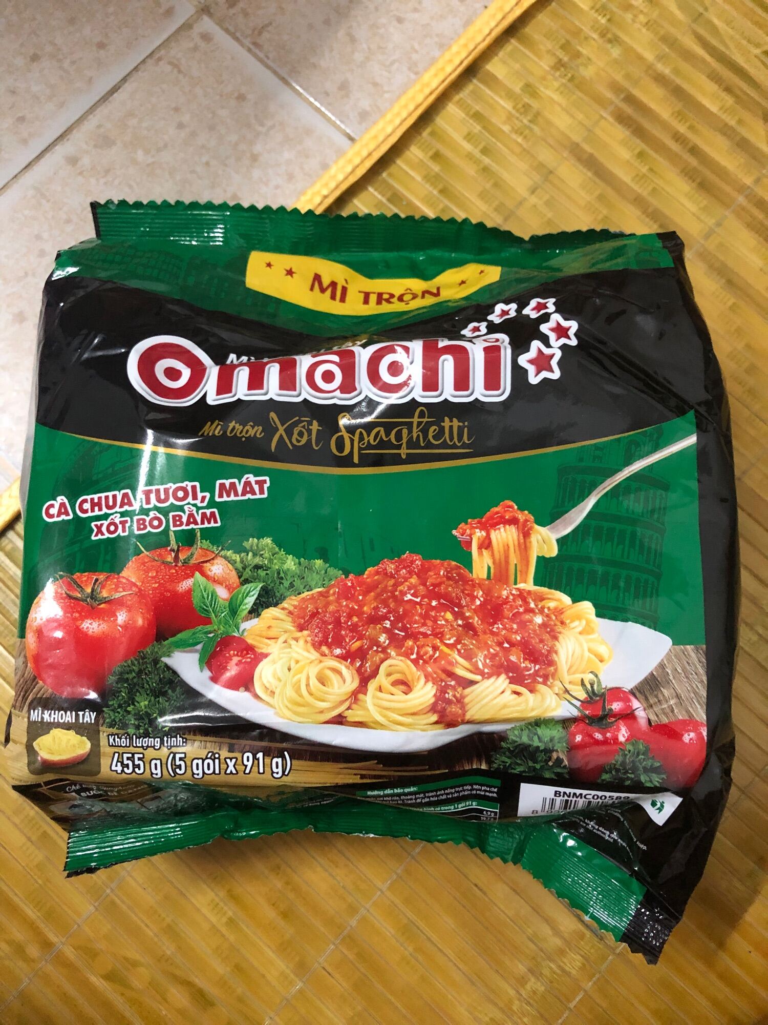 Lô 5 mì omachi sốt spaghetti - ảnh sản phẩm 1