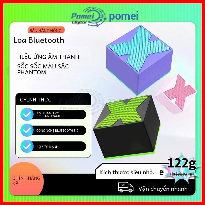 Loa Bluetooth 5.0 Di Động Không Dây Loa Siêu Trầm Mini Ngoài Trời Âm Thanh Vòm Stereo Với Giao Tiếp Cảm Ứng Dùng Nguồn USB