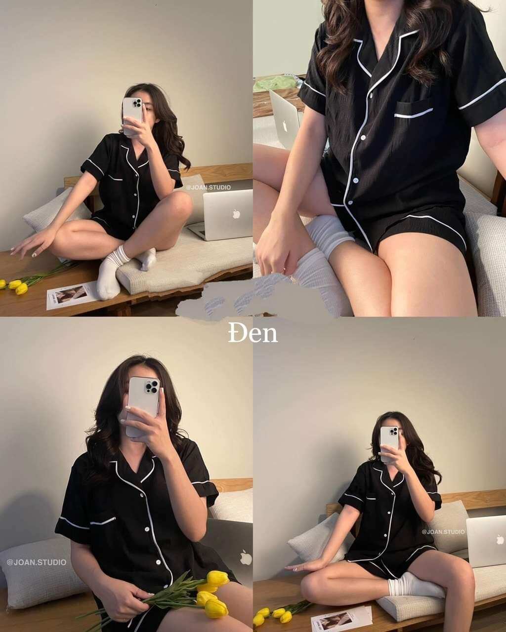 Bộ Pyjama Xốp Tay Cộc Quần Cộc.