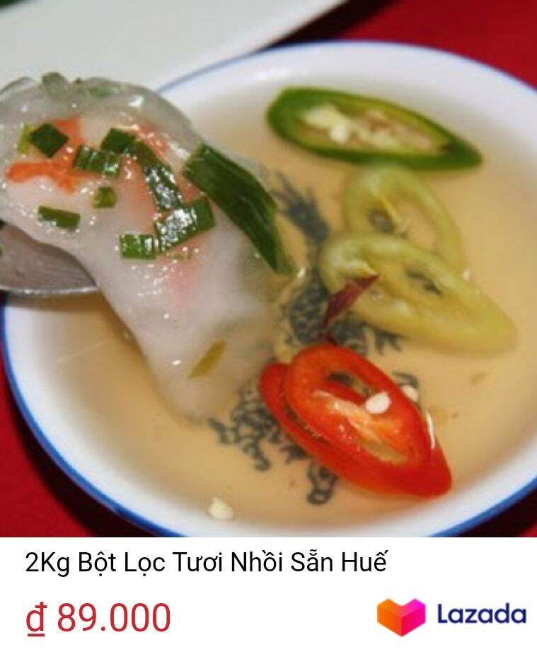 2kg  Bột Lọc Tươi Nhồi Sẵn ( đặc sản Huế)