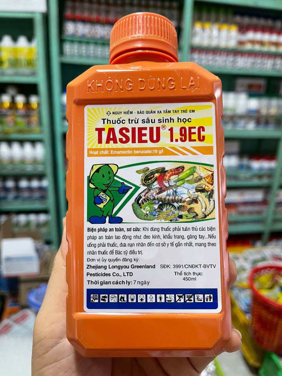 TASIEU 1.9EC chai 450ml chuyên trừ côn trùng gây hại tổng hợp