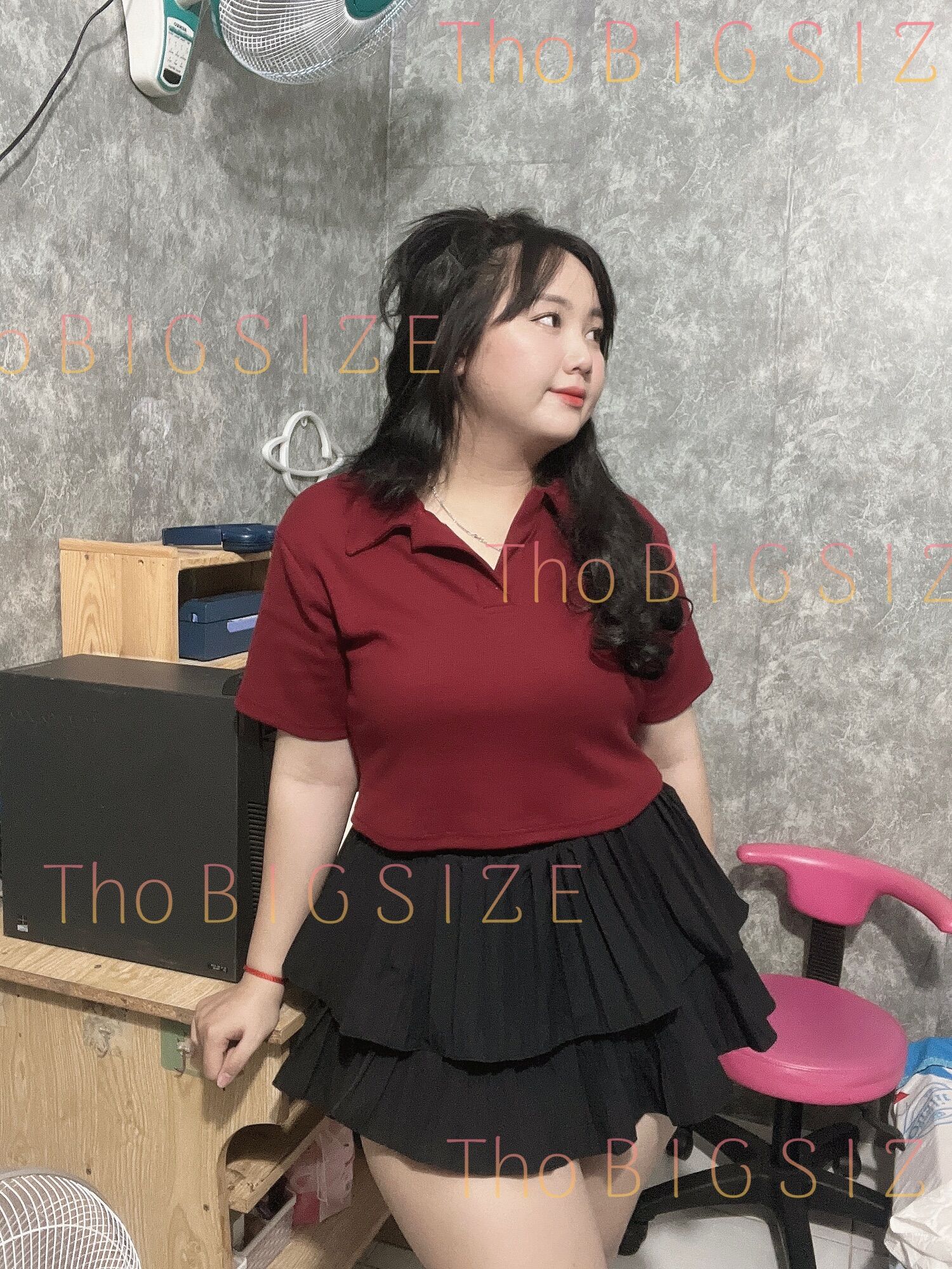 Áo polo croptop bigsize 65-90kh