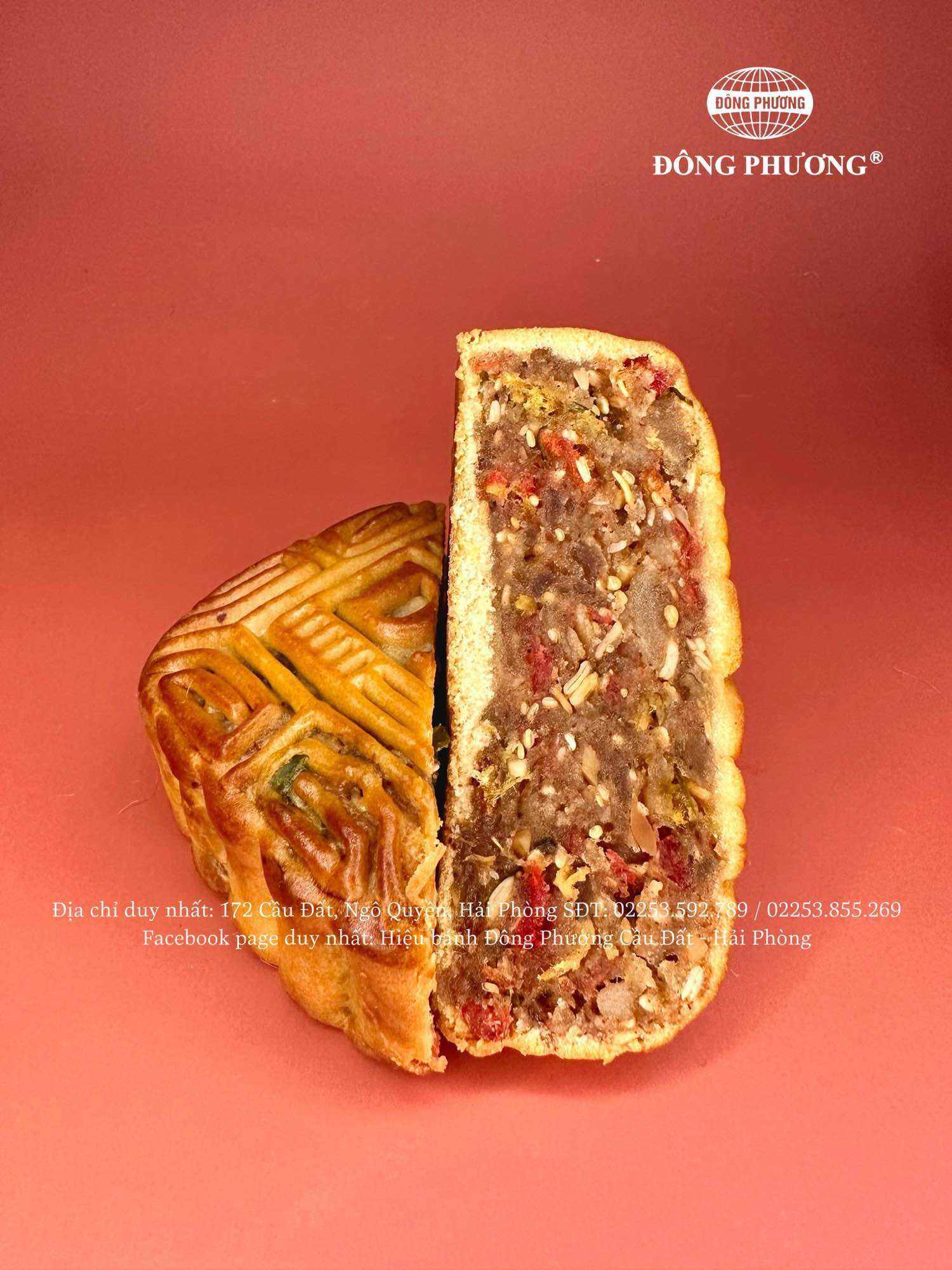 Bánh trung thu Đông Phương nhân thập cẩm, xá xíu, lạp xưởng, gà quay, jambong 220gr - Hải Phòng - Làm quà tặng