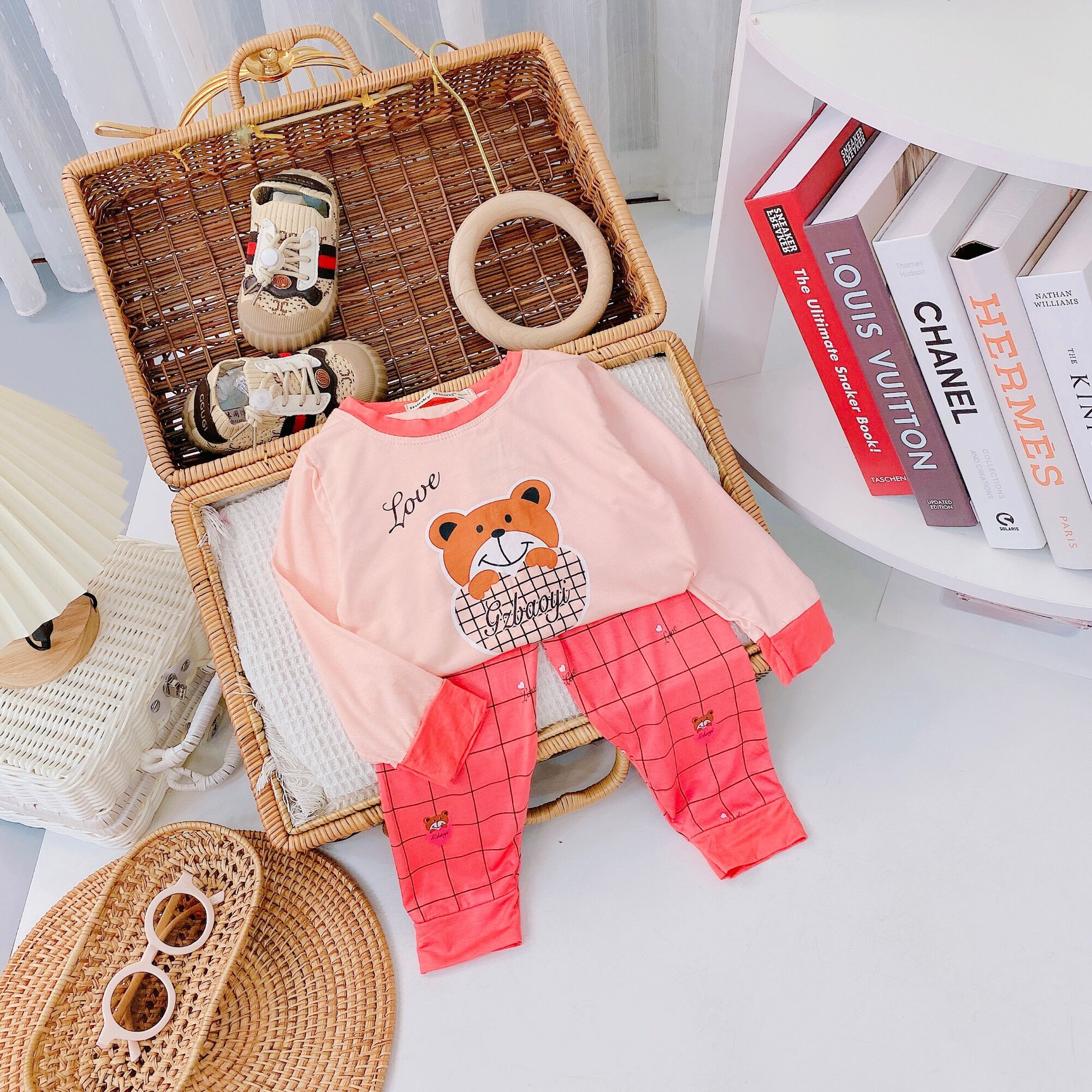☘️☘️Bộ Minky mom dài tay phối viền☘️☘️