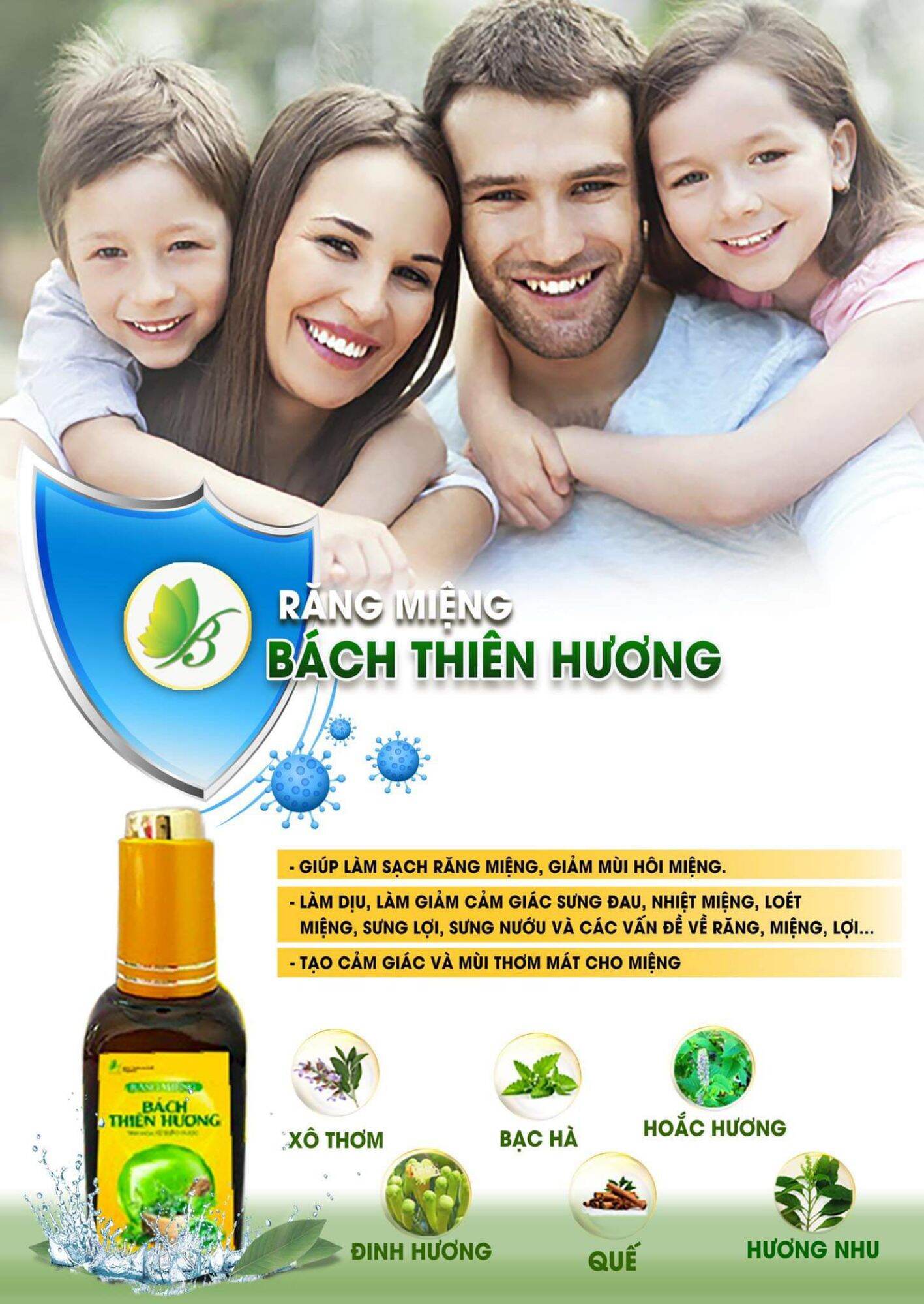 Bách Thiên Hương tinh dầu răng miệng 25ml