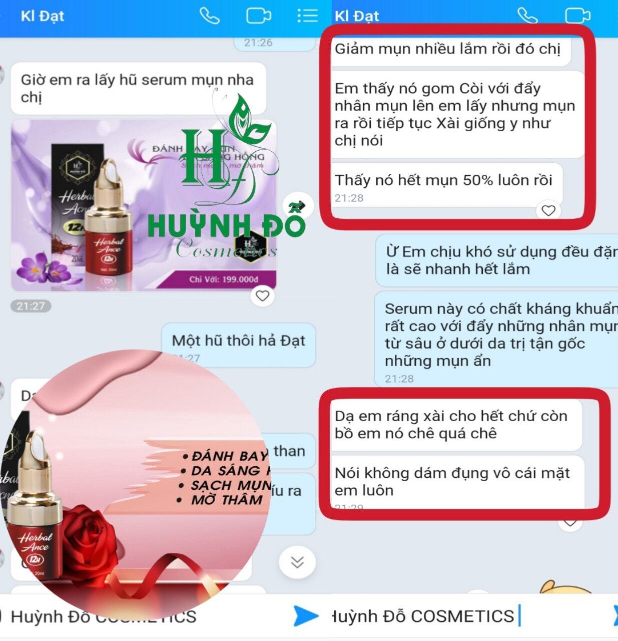 Combo cải thiện mụn và dưỡng trắng da huỳnh đỗ