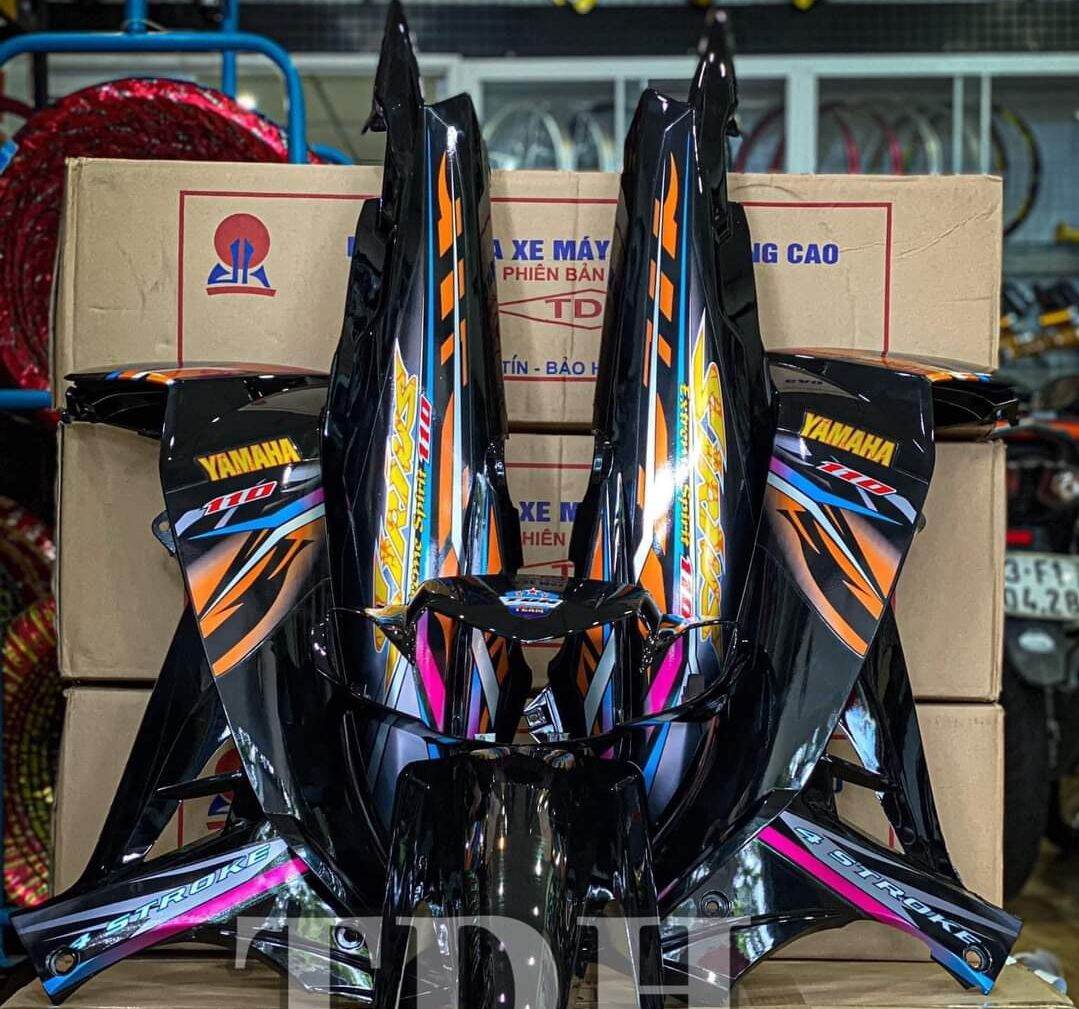 Tem rời xe sirius màu đen, tem 3 lớp không bay màu