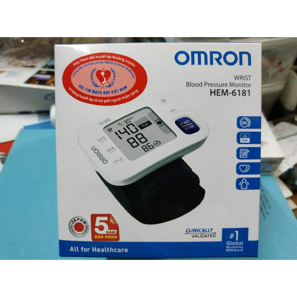 Máy Đo Huyết Áp Cổ Tay Omron - HEM 6181
