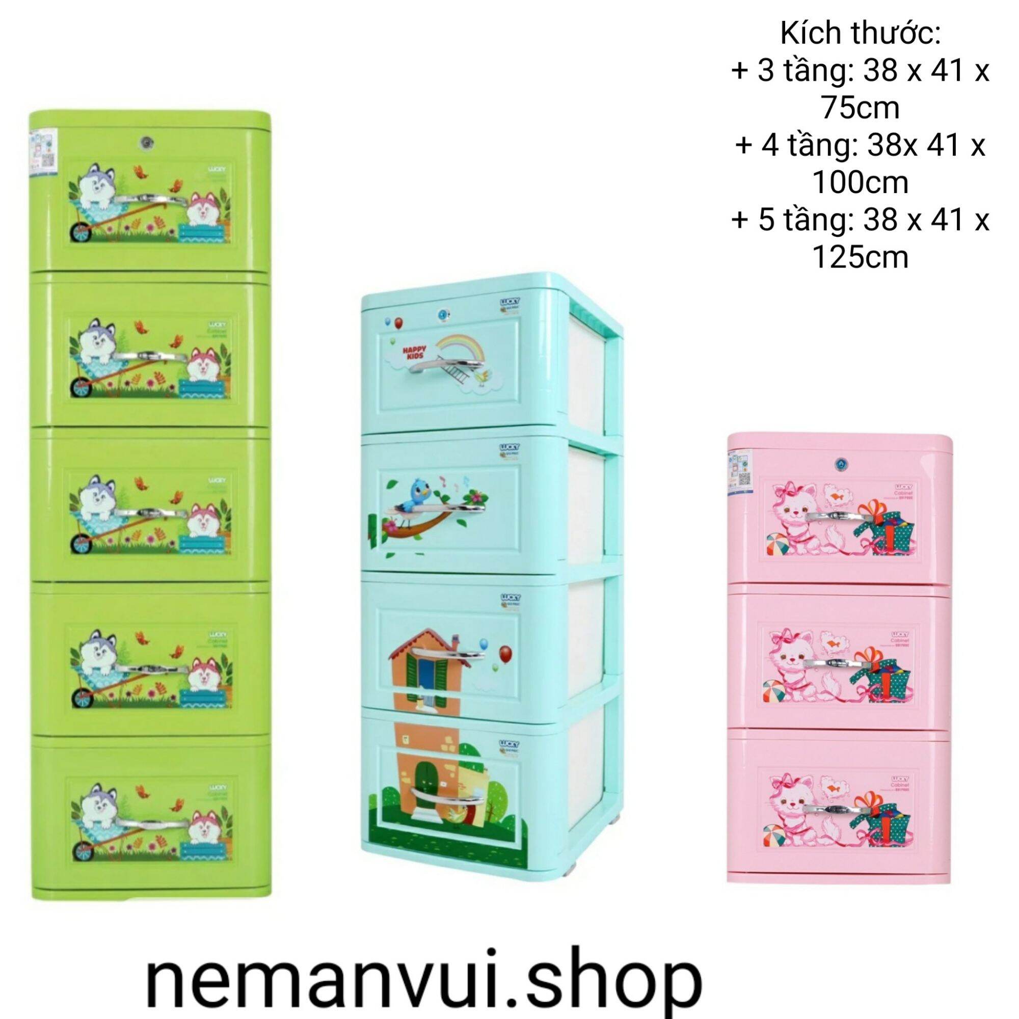 Tủ Nhựa đựng quần áo Lucky