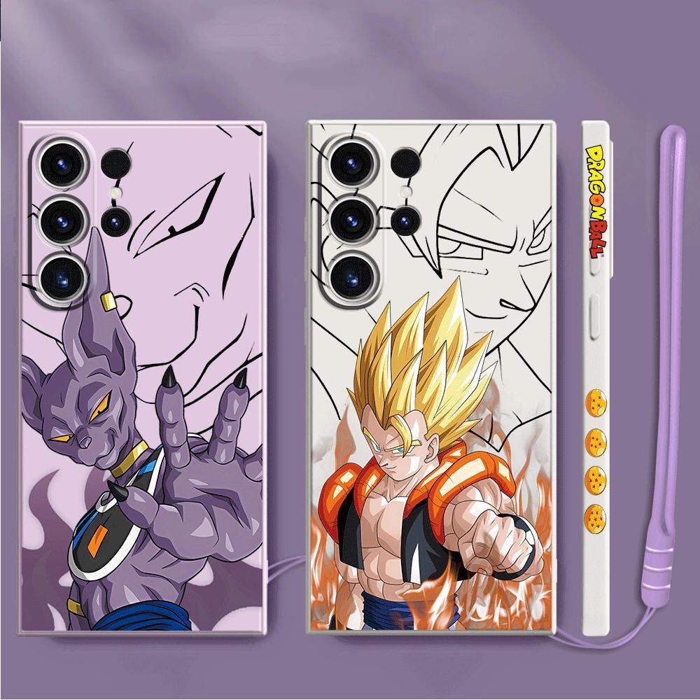 Ốp Điện Thoại D-Dragon Ball Silicone Cho Samsung Galaxy S24 Ultra S22 S20 FE S21 Plus S23 Ultra 5G - TPU Mềm Chống Trầy Xước Có Dây Buộc