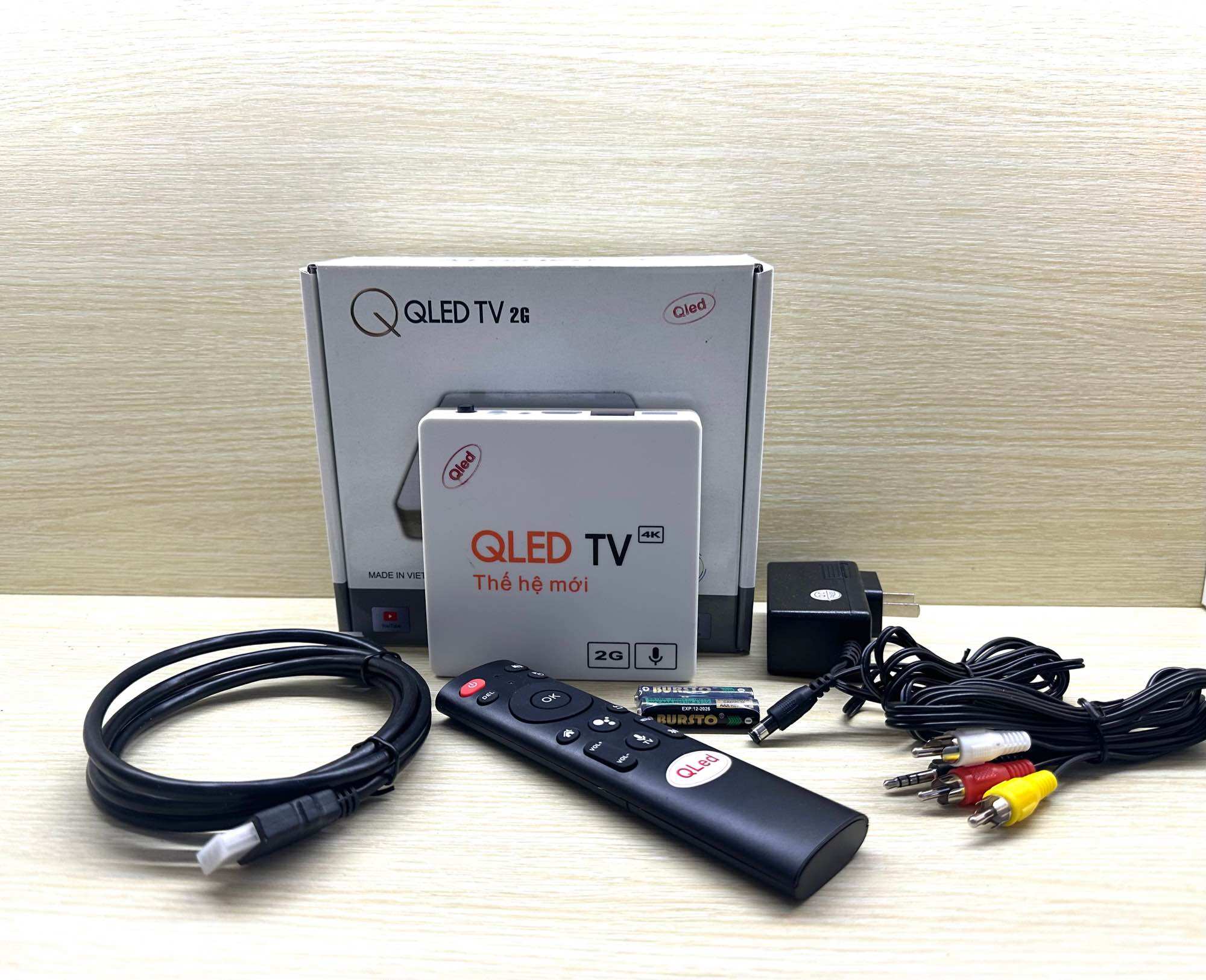 Tivi box QLED 2GB / 4GB biến tivi thường thành tivi thông minh có điều khiển giọng nói