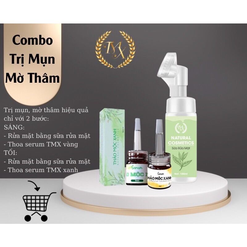 Combo 3 món Thảo Mộc Xanh ( SRM - Tmx x5 - tmx mụn )