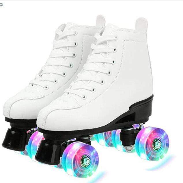 Adult Double Row Roller Skates Cowhide In-line Skates Men's Four-Wheel Flashing Wheels Roller Blades Sports Fitness - Thương hiệu N/A Giá 864,000 Đồng*Miễn phí vận chuyển