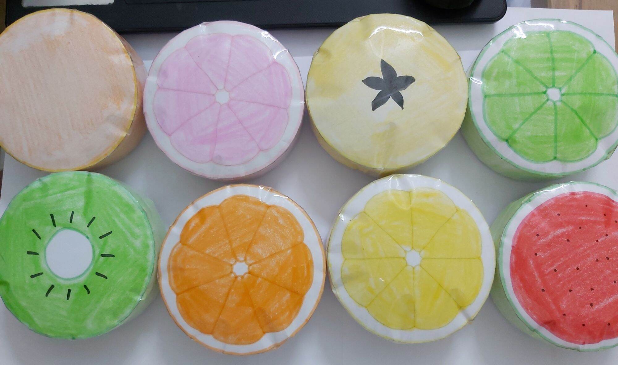 Squishy giấy các loại hoa quả chậm tăng