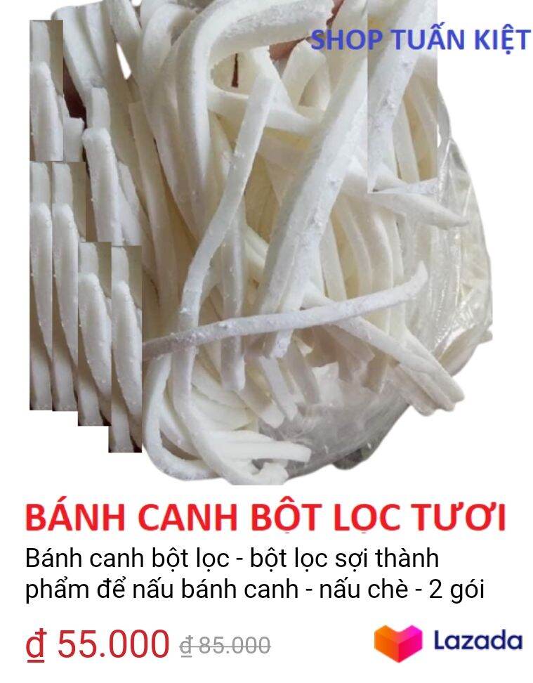 1kg Bột Lọc Tươi Nhồi Sẵn - Bột Lọc sợi để nấu bánh canh- nấu Chè