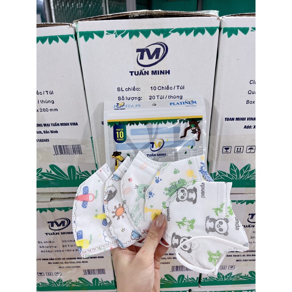 Khẩu trang 6D Tuấn Minh cho bé