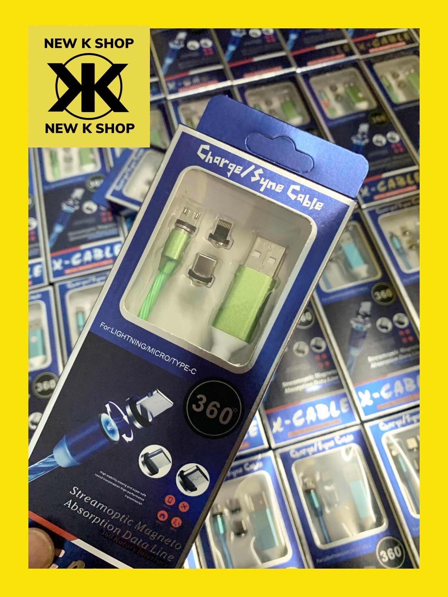 (Freeship) Dây cáp sạc nhanh nam châm có đèn led phát sáng, lightning, Iphone, Samsung, type c,micro usb android, chính hãng giá rẻ