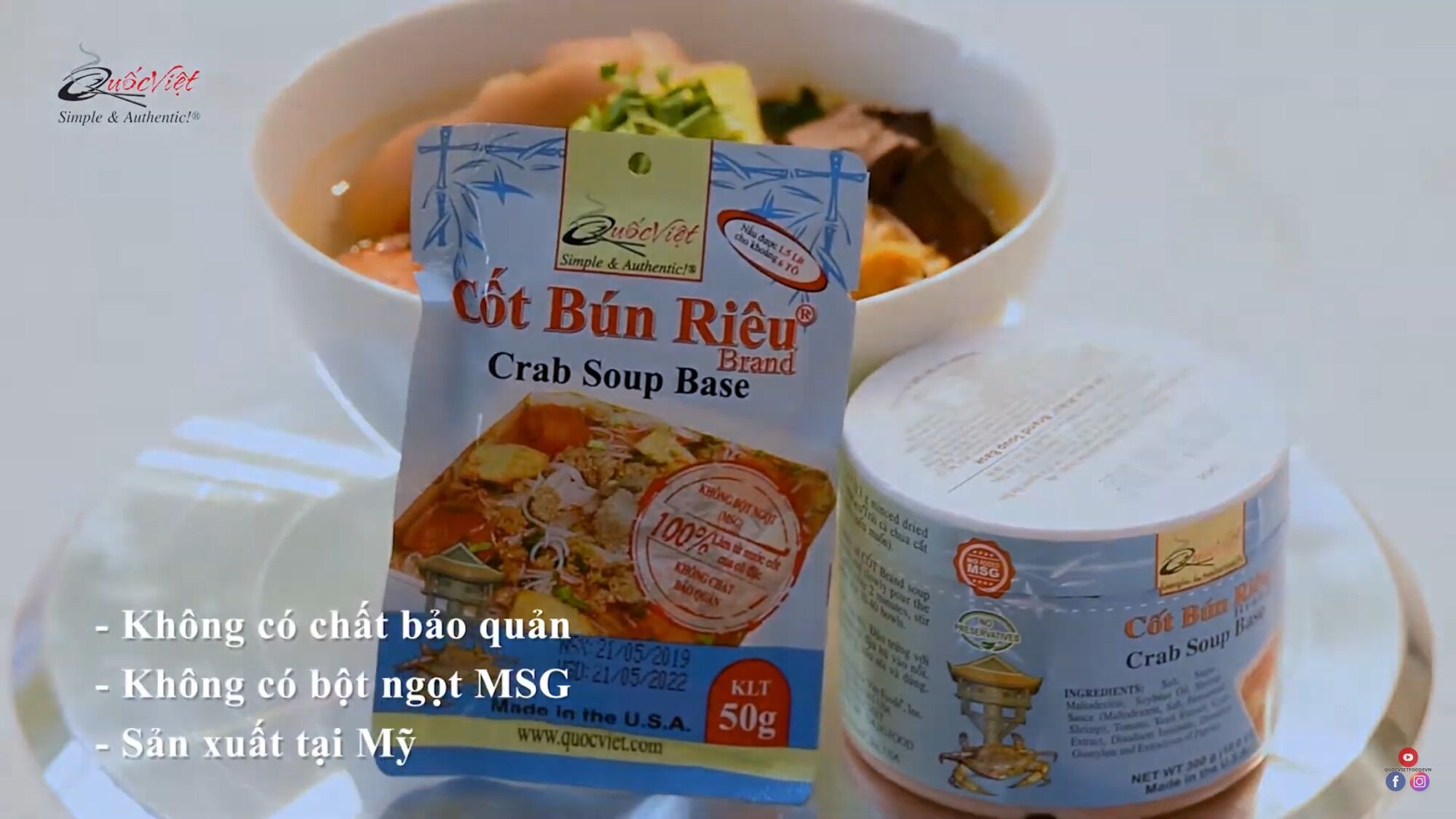 Cốt bún riêu Quốc Việt Foods 300gr