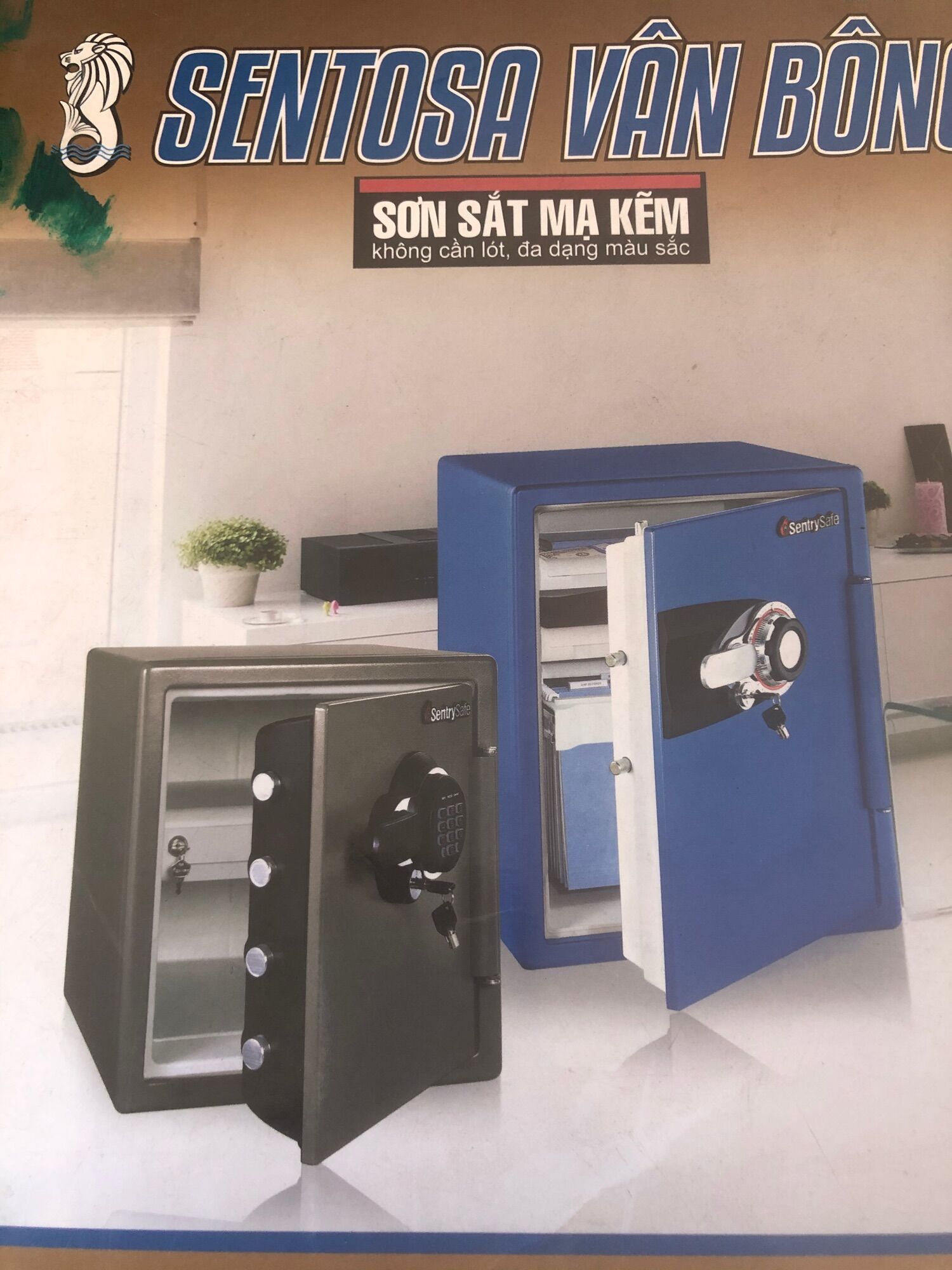 Sơn sắt mạ kẽm / sơn màu vân bông 👉 sentosa màu 8810 / 800ml