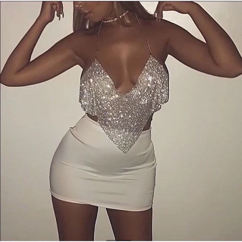 Áo kim sa đính đá bling bling quyến rũ