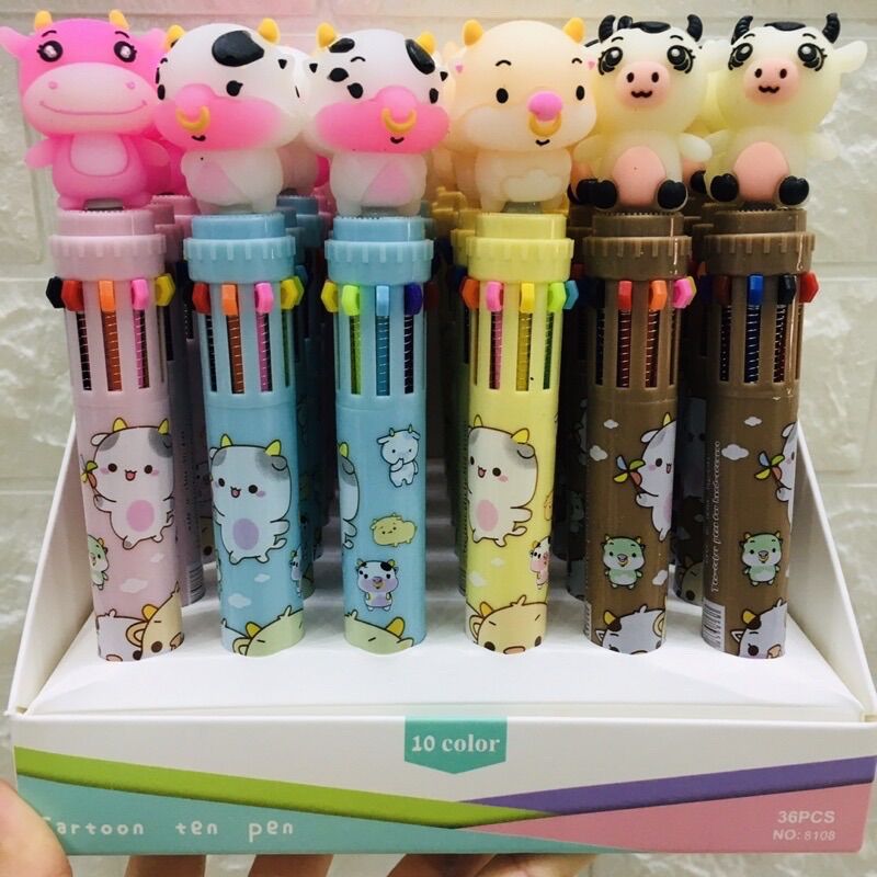 [sỉ] Lốc 36 cây bút 10 ngòi (mix nhiều mẫu)