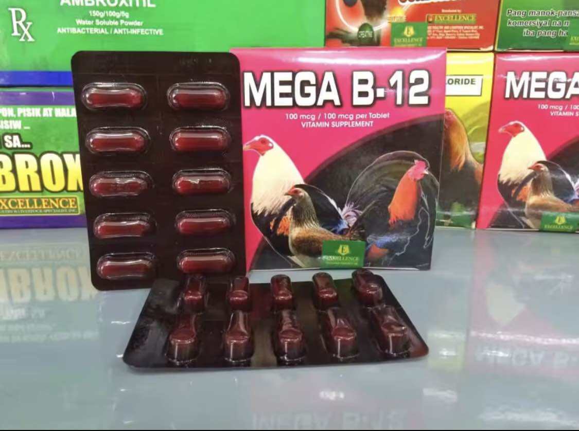 1 vĩ 10 viên Mega B12 dùng cho gà đá.