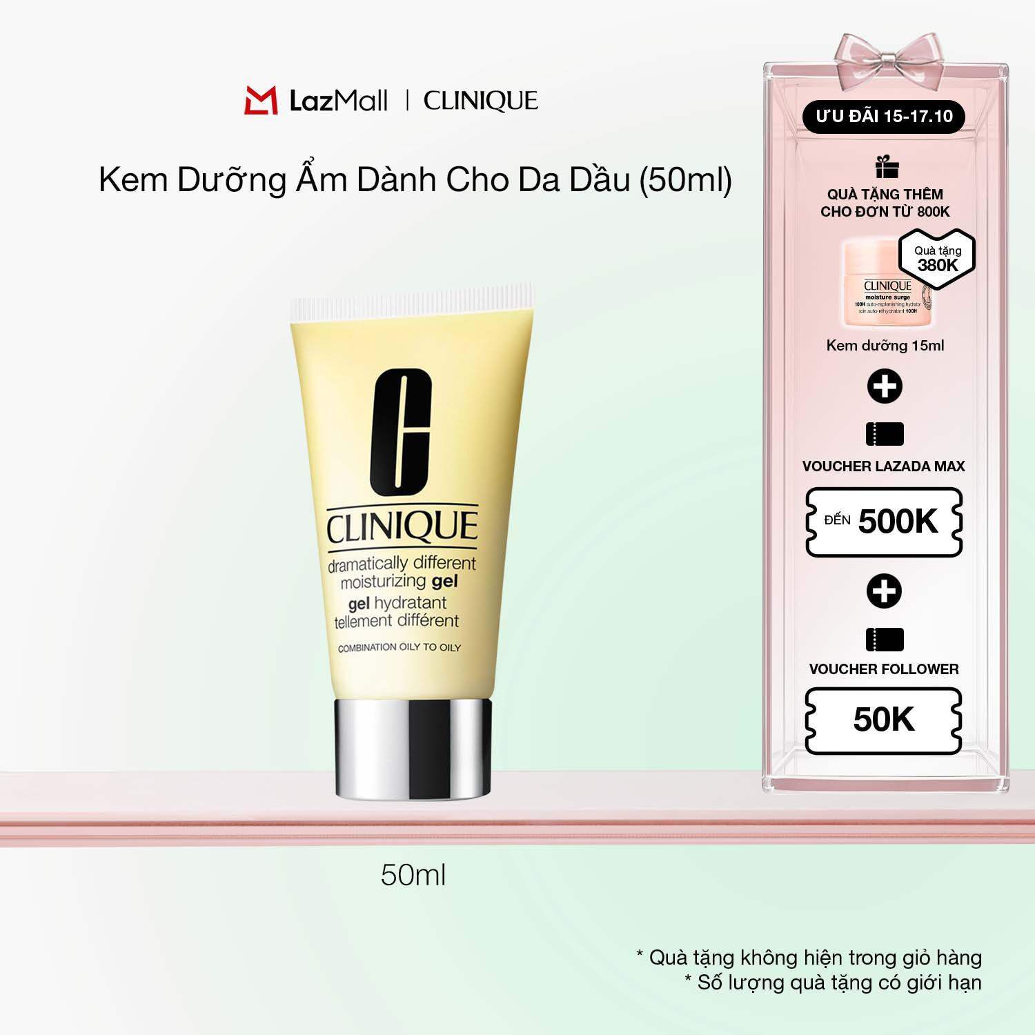 Kem dưỡng ẩm cân bằng Clinique Dramatically Different Moisturizing - Moisturizer 50ml (Gel - Jelly - Lotion)
