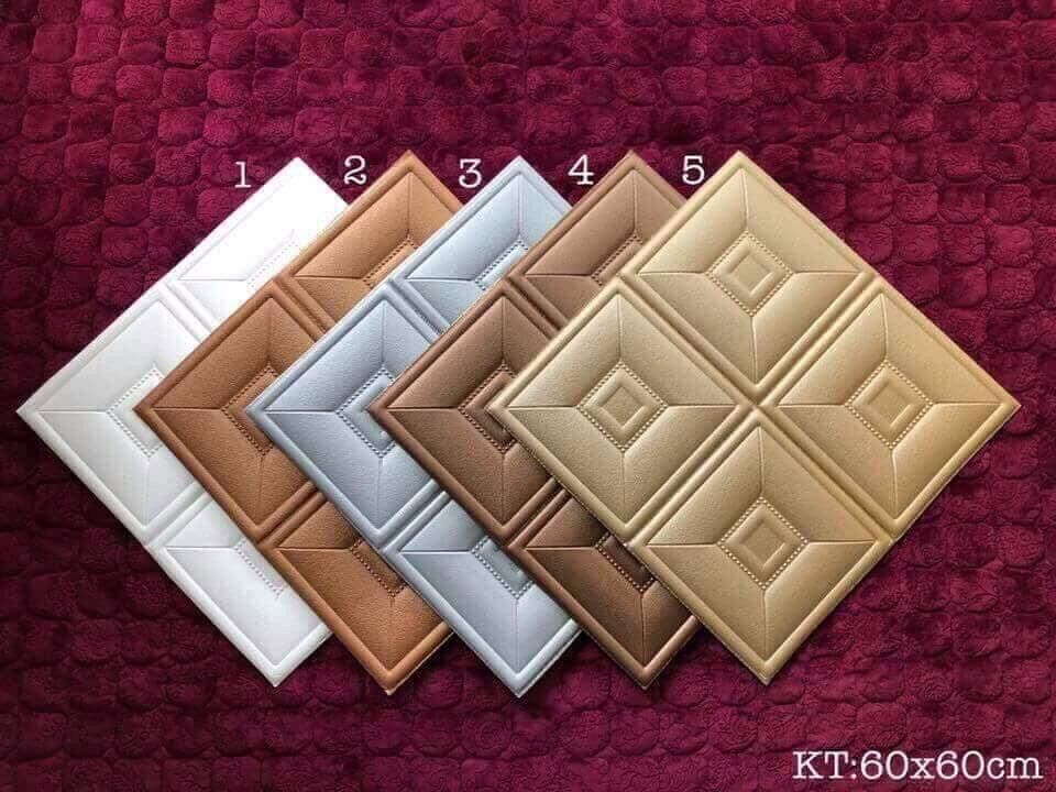 Xốp dán tường giả da 3d kích thước 30x30 60x60