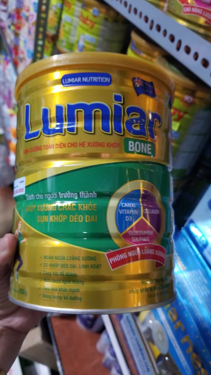 Sữa Lumiar bone xương khớp dẻo dai lon 900g dành cho người trưởng thành