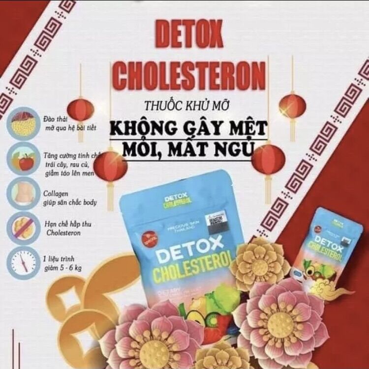 Viên uống khử mỡ siêu tốc Detox Cholesterol thái lan [ Túi 60 viên ]