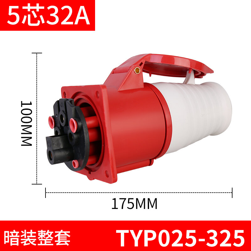 Phích Cắm Chống Nước Công Nghiệp Bộ Kết Nối Đực Cái Ổ Cắm Hàng Không Bộ 3 Pha Điện 220v3 Lõi 4 Lõi 16a32a