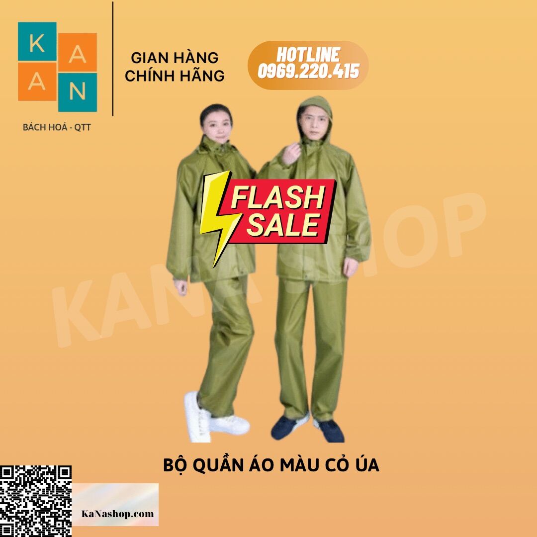 ÁO MƯA BỘ CÁNH DƠI ÁO MƯA MĂNG TÔ Ô LIU kanashop