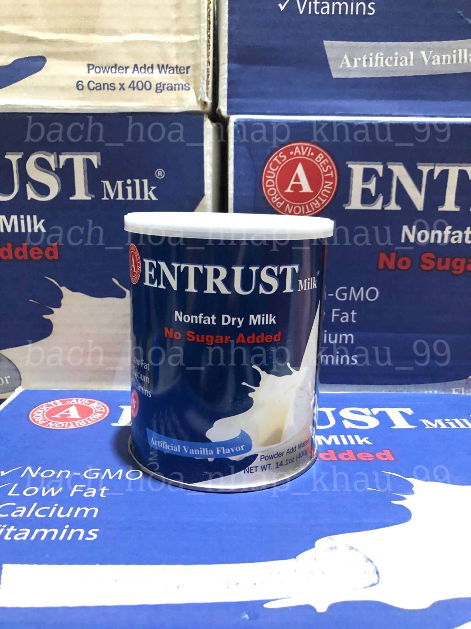 Sữa bột không đường Entrust Milk Hộp 400g của Mỹ
