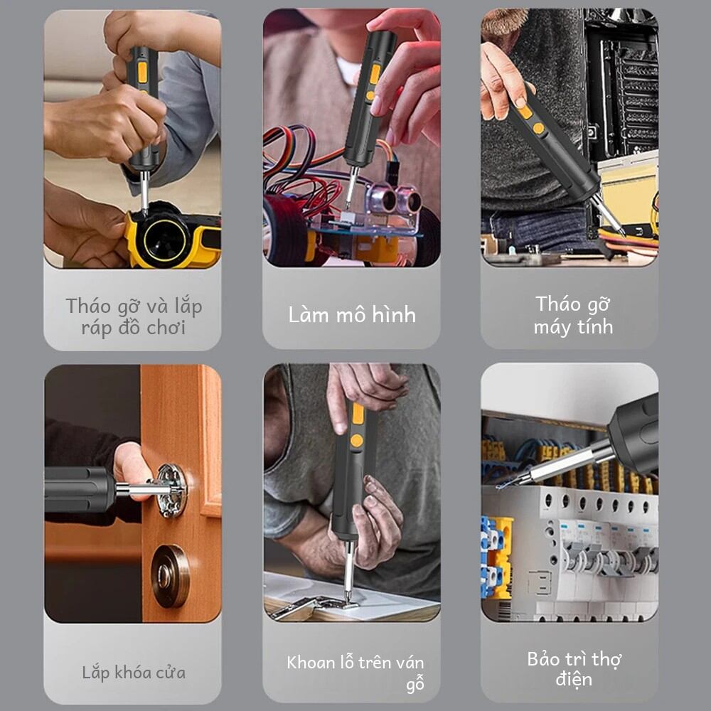 Bộ Tuốc Nơ Vít Điện Không Dây 4.2V, Nhỏ Gọn, Kiểu Súng, Dùng Trong Nhà, Dụng Cụ Sửa Chữa Đa Năng, Tay Cầm Từ Tính, Thép Không Gỉ