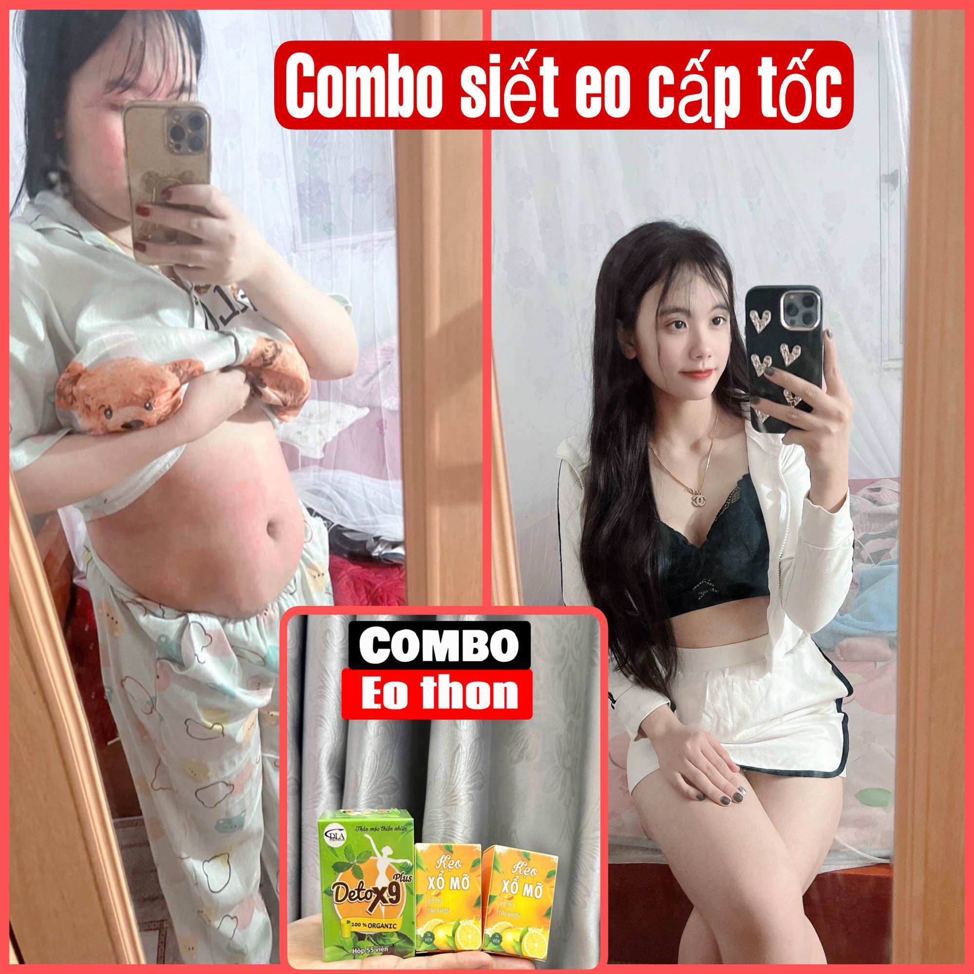Giảm bụng cấp tốc :combo 2 hộp như trong hình
