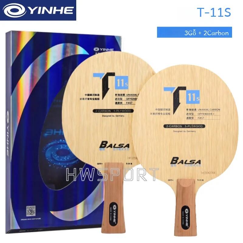 YINHE T11S Bóng Bàn Lưỡi Dao Nhẹ 5 Gỗ 2 Carbon Tấn Công Vợt 72G Cho Bóng Bàn Thể Thao