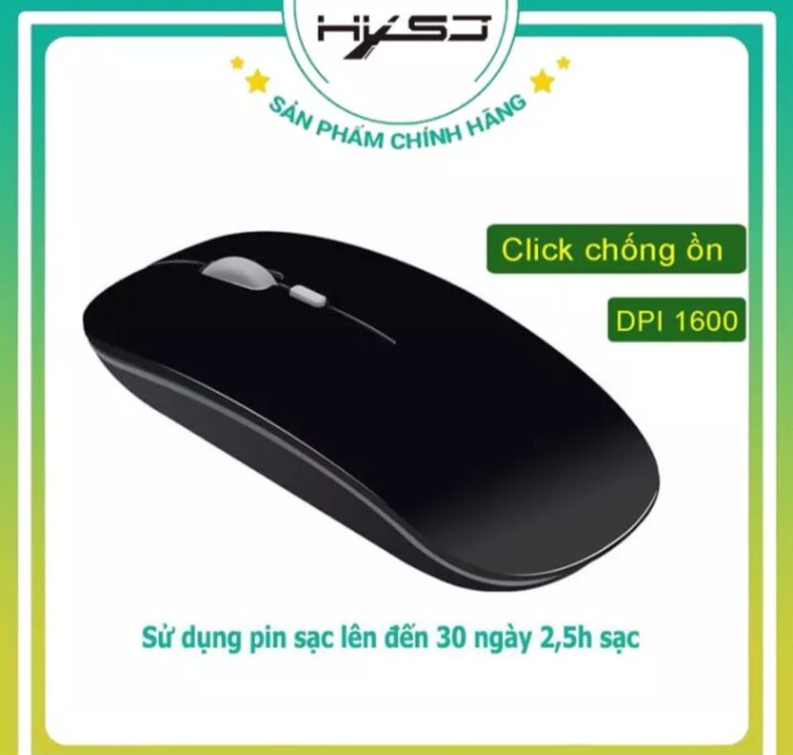 Chuột Không Dây Pin Sạc Siêu Mỏng