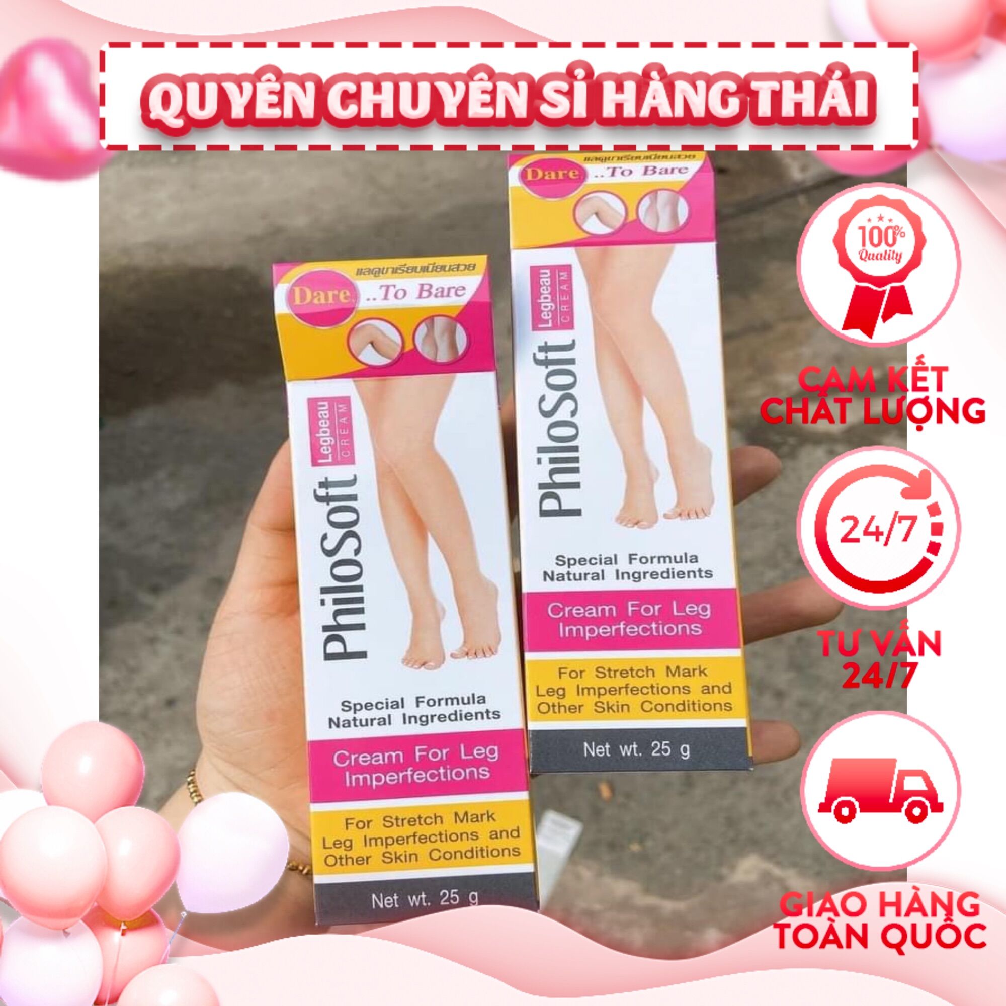 Kem giãn tĩnh mạch chân philosoft 25g thái lan