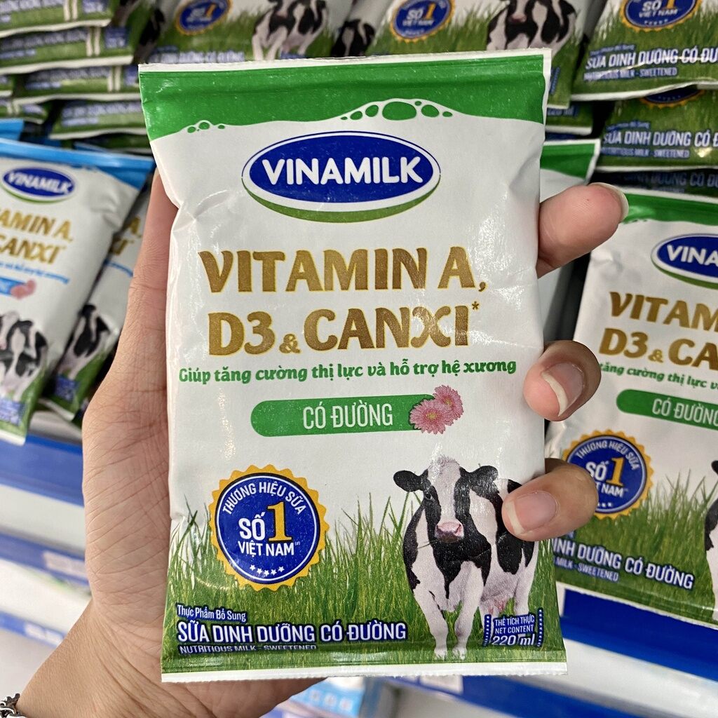 sữa bịch vinamilK đủ vị 220ml