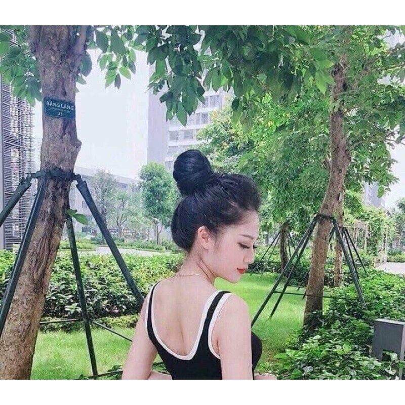 tóc búi phồng cao cấp