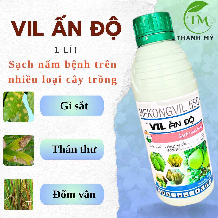 Thuốc trừ nấm bệnh mekongvil 5sc vil ấn độ chai 1 lít kiểm soát bệnh nhanh chống hiệu quả.