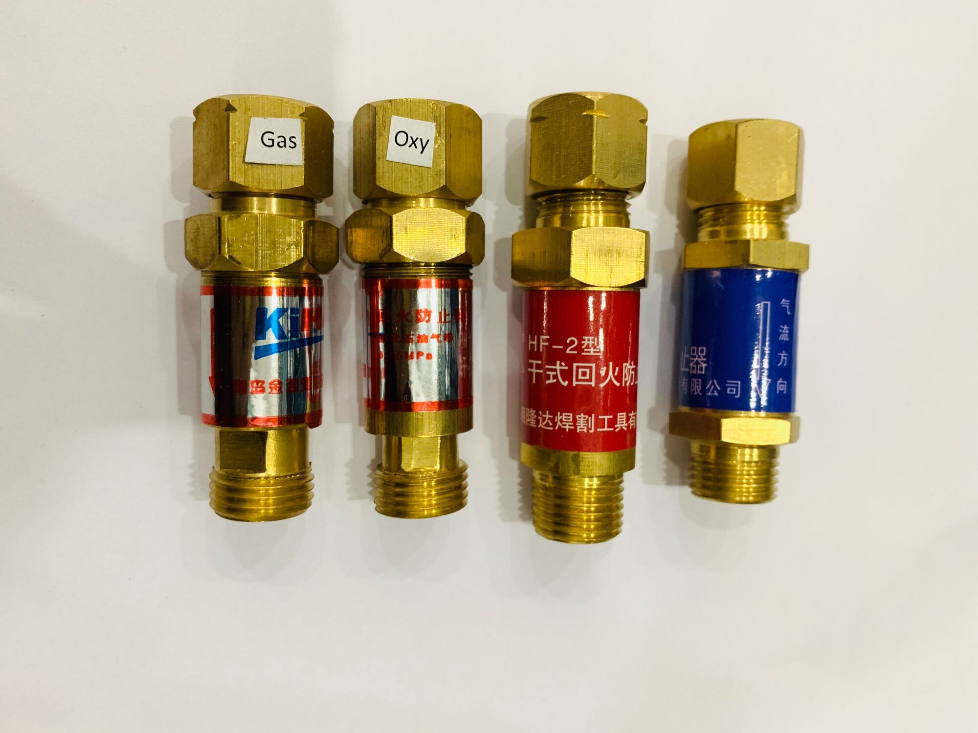 Bộ van chống cháy ngược an toàn lắp cho đồng hồ oxy - gas